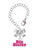 Silver Plated Hot Pink ''Big Sister'' with Heart - Bow Charm Accessory for Tumblers and Thermal Cups