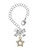 Gold-tone Clear Crystal Lucky Star - Bow Charm Accessory for Tumblers and Thermal Cups