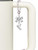 Silver Plated 3-D White Ice Skate - Bow Charm Accessory for Tumblers and Thermal Cups