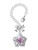 Silver Plated Pink & Purple Butterfly on Large Flower - Bow Charm Accessory for Tumblers and Thermal Cups