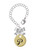 Gold-tone Large Disc Letter - P - Bow Charm Accessory for Tumblers and Thermal Cups