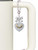Two-tone 'Mom Rocks' on Clear Crystal Heart - Bow Charm Accessory for Tumblers and Thermal Cups