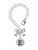 Silver Plated Capital Letter - E - Pebble Disc - Bow Charm Accessory for Tumblers and Thermal Cups