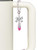 Silver Plated 3-D Hot Pink Running Shoe - Bow Charm Accessory for Tumblers and Thermal Cups