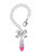Silver Plated 3-D Hot Pink Running Shoe - Bow Charm Accessory for Tumblers and Thermal Cups