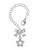 Silver Plated Clear Crystal Lucky Star - Bow Charm Accessory for Tumblers and Thermal Cups