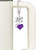 Silver Plated Purple Heart with Nurse Hat - Bow Charm Accessory for Tumblers and Thermal Cups
