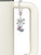 Silver Plated Naughty or Nice Heart with Crystals - Bow Charm Accessory for Tumblers and Thermal Cups
