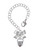 Silver Plated Chinese Take Out Box with Crystal - Bow Charm Accessory for Tumblers and Thermal Cups