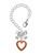 Rose Gold-tone Open Heart - Bow Charm Accessory for Tumblers and Thermal Cups