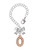 Rose Gold-tone Crystal Initial - O - Bow Charm Accessory for Tumblers and Thermal Cups