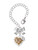 Two-tone Brown Giraffe Print Heart with Nurse Hat - Bow Charm Accessory for Tumblers and Thermal Cups