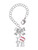 Silver Plated Love with Baseball - Bow Charm Accessory for Tumblers and Thermal Cups