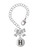 Silver Plated Capital Letter - H - Pebble Disc - Bow Charm Accessory for Tumblers and Thermal Cups