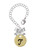 Gold-tone Large Disc Letter - F - Bow Charm Accessory for Tumblers and Thermal Cups