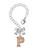 Rose Gold-tone Crystal Initial - P - Bow Charm Accessory for Tumblers and Thermal Cups