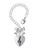 Silver Plated Large Clef on Guitar Pick - Bow Charm Accessory for Tumblers and Thermal Cups