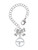 Silver Plated Gymnast Silhouette Disc - Handstand Split - Bow Charm Accessory for Tumblers and Thermal Cups