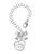 Silver Plated Lil Sister in Open Heart - 5/8'' - Bow Charm Accessory for Tumblers and Thermal Cups