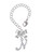 Silver Plated Small Gelato Script Initial - N - Bow Charm Accessory for Tumblers and Thermal Cups