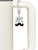 Silver Plated Small Black Enamel Mustache - Bow Charm Accessory for Tumblers and Thermal Cups