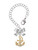Gold-tone Clear Crystal Anchor - Bow Charm Accessory for Tumblers and Thermal Cups
