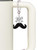 Silver Plated Large Black Enamel Mustache - Bow Charm Accessory for Tumblers and Thermal Cups