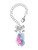 Silver Plated Large Translucent Hot Pink & Blue Flying Butterfly - Bow Charm Accessory for Tumblers and Thermal Cups