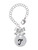 Silver Plated Large Script Letter Disc - F - Bow Charm Accessory for Tumblers and Thermal Cups