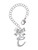 Silver Plated Small Gelato Script Initial - C - Bow Charm Accessory for Tumblers and Thermal Cups
