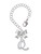 Silver Plated Small Gelato Script Initial - Q - Bow Charm Accessory for Tumblers and Thermal Cups