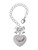 Silver Plated Nurses Rock on AB Crystal Heart - Bow Charm Accessory for Tumblers and Thermal Cups