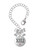 Silver Plated Half Marathon with Pink Crystal Roman Numeral - Bow Charm Accessory for Tumblers and Thermal Cups
