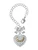 Two-tone Sisters Rock on Clear Crystal Heart - Bow Charm Accessory for Tumblers and Thermal Cups