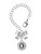 Silver Plated Capital Letter - O - Pebble Disc - Bow Charm Accessory for Tumblers and Thermal Cups
