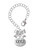 Silver Plated Marathon with Clear Crystal Roman Numeral - Bow Charm Accessory for Tumblers and Thermal Cups