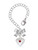 Silver Plated Large January - Maroon Crystal Heart - Bow Charm Accessory for Tumblers and Thermal Cups