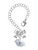 Silver Plated Little Bird Initial - X - Bow Charm Accessory for Tumblers and Thermal Cups
