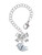 Silver Plated Little Bird Initial - F - Bow Charm Accessory for Tumblers and Thermal Cups