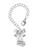Silver Plated Small Jesus Loves You Heart - Bow Charm Accessory for Tumblers and Thermal Cups