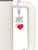 Silver Plated Red Heart with Nurse Hat - Bow Charm Accessory for Tumblers and Thermal Cups