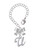 Silver Plated Small Gelato Script Initial - U - Bow Charm Accessory for Tumblers and Thermal Cups