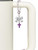 Silver Plated Small Purple Crystal Cross - Bow Charm Accessory for Tumblers and Thermal Cups