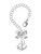 Silver Plated AB Crystal Anchor - Bow Charm Accessory for Tumblers and Thermal Cups