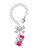 Silver Plated Pink Camera - Bow Charm Accessory for Tumblers and Thermal Cups