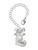 Silver Plated Large ''Coach'' Heart - Bow Charm Accessory for Tumblers and Thermal Cups