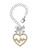 Gold-tone Large Crystal Heart - Heartbeat - Bow Charm Accessory for Tumblers and Thermal Cups