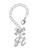 Silver Plated Small Gelato Script Initial - H - Bow Charm Accessory for Tumblers and Thermal Cups