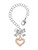 Rose Gold-tone Crystal Open Heart - Bow Charm Accessory for Tumblers and Thermal Cups