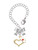 Gold-tone Open Heart with Nurse Hat - Bow Charm Accessory for Tumblers and Thermal Cups